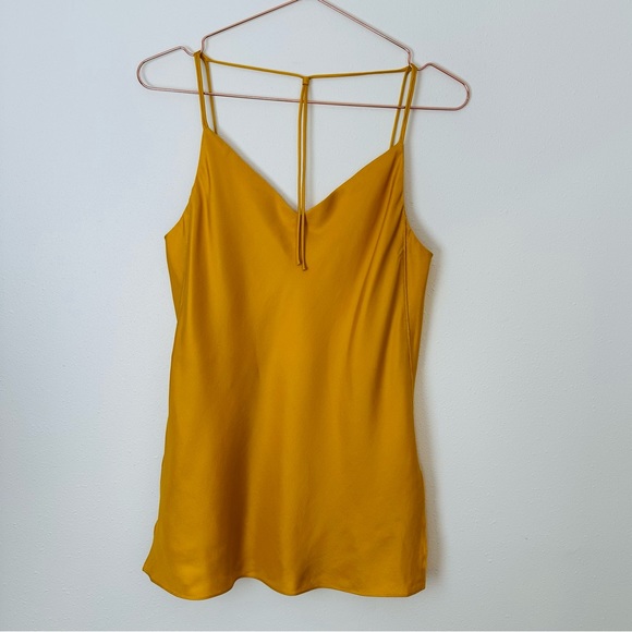Rag & Bone Cove Sleeveless Silk Scoopback Old Gold Camisole Tank Top MSRP $295 - Picture 5 of 12